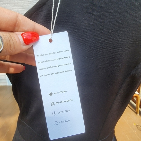 JASAMBAC Black Bow One Shoulder Cocktail Short Dress size M NWT - Picture 4 of 14